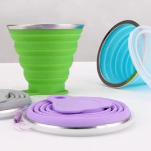 Two color silicone collapsible water cup mold