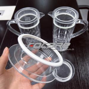 Two component acrylic transparent water pitcher lid mold